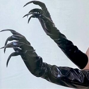 Halloween black Gloves with Claws 🖤